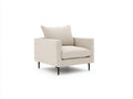 Sillones - tapizado en tela 86 x 82 x 88 cm - crema - para salón - diseño moderno con patas metálicas