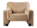 Sillones - tapizado en pana 92 x 88 x 86 cm - beige y negro - para salón - diseño moderno con apoyabrazos acolchados